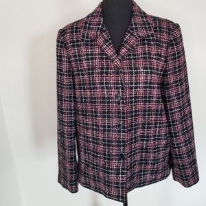 Villager 12 red plaid twead women's jacket